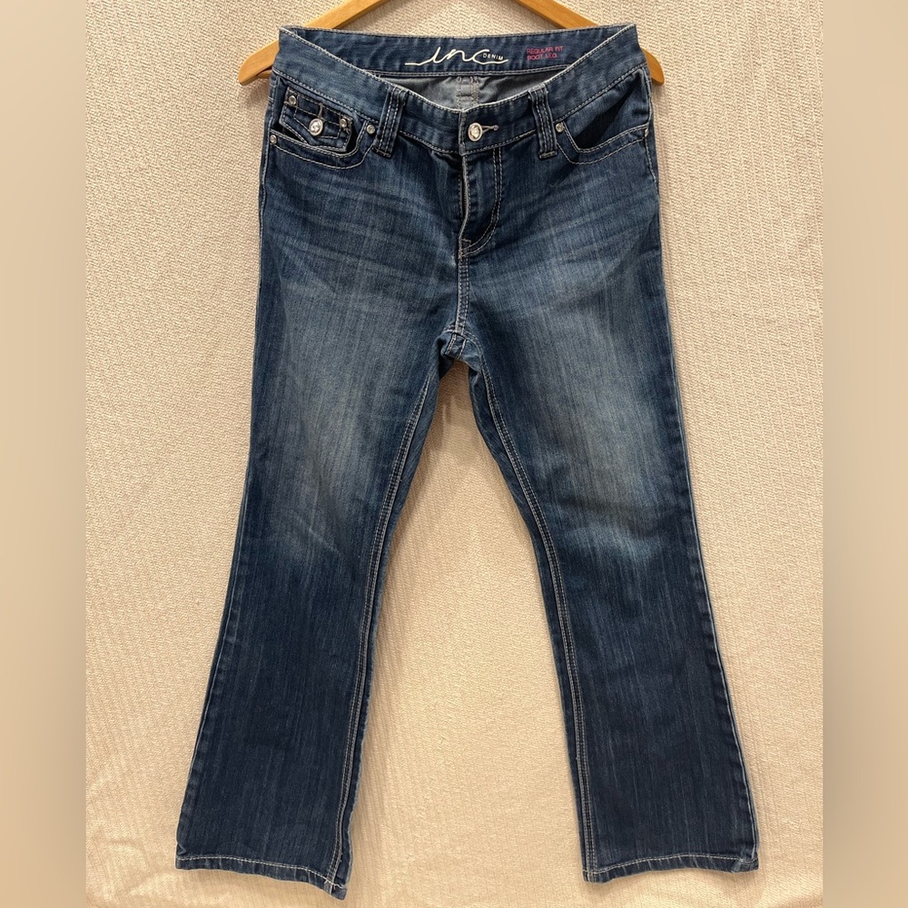 INC. Jeans Regular Fit Boot Cut Blue Jeans